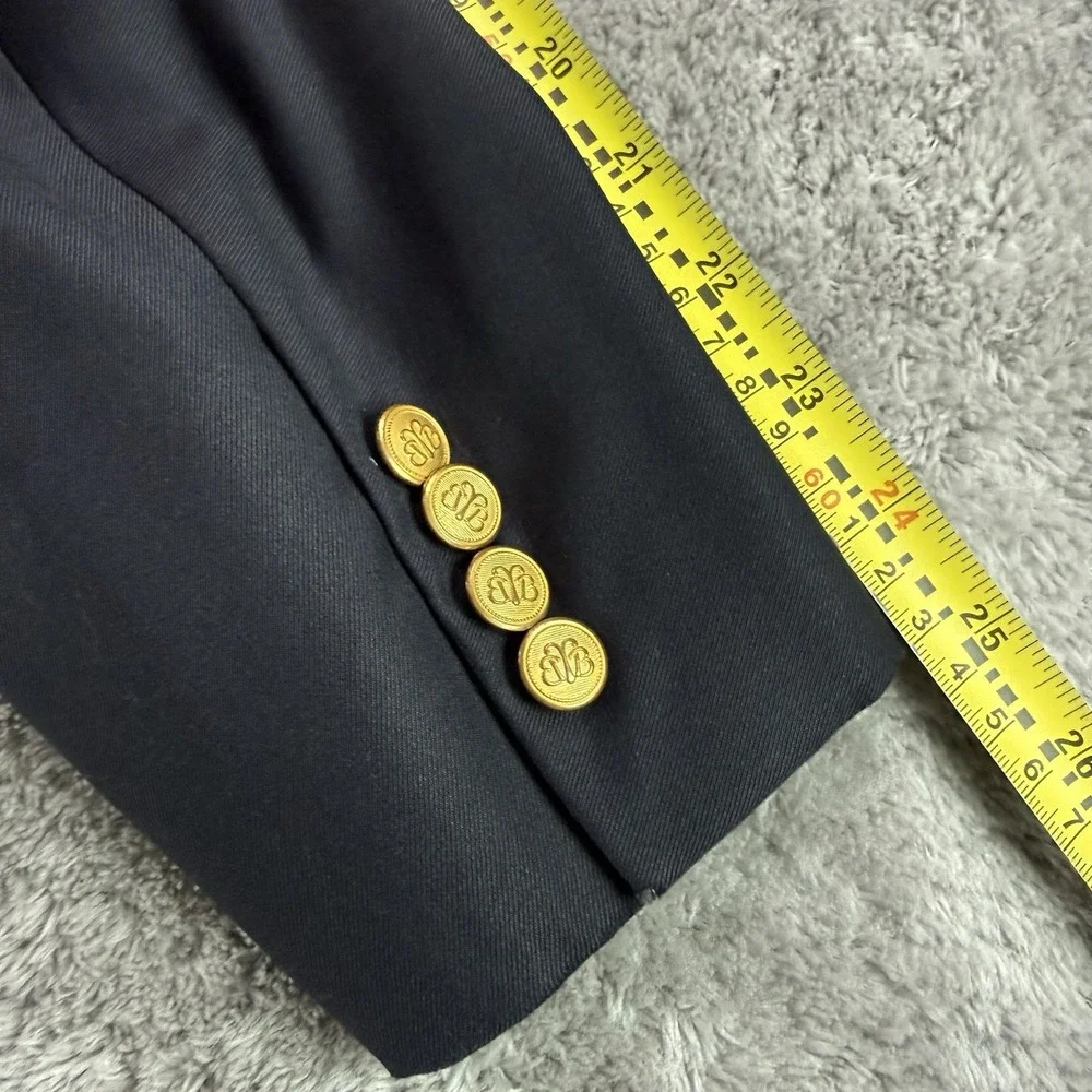 Brooks Brothers Mens 51L Navy Wool Blazer Loro Piana Super 120s USA Gold Button